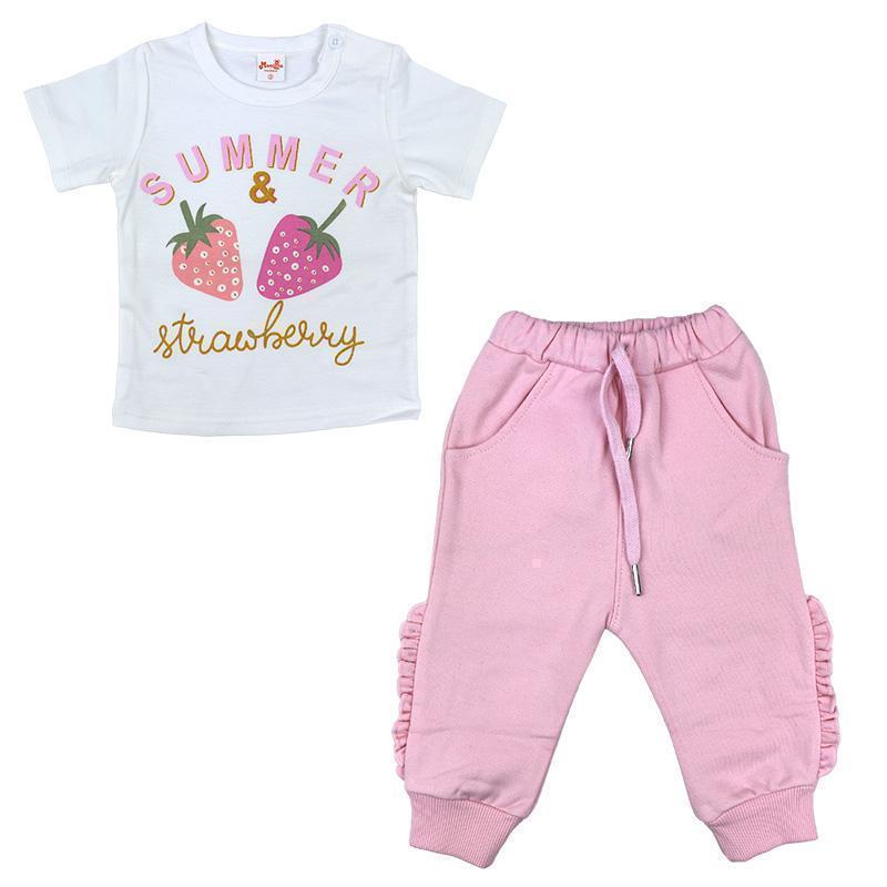 Conjunto de niña bebe AURORA FRESA